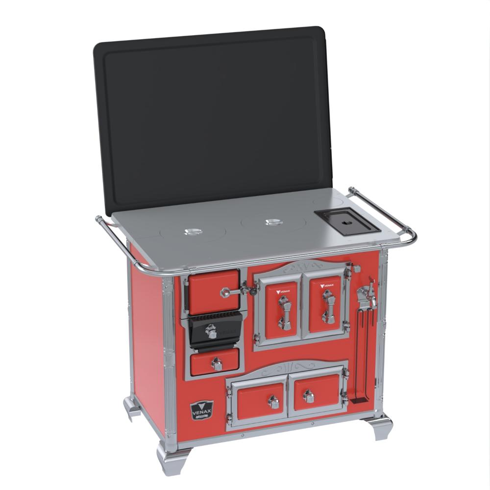 Fogao a Lenha Venax n 2 Imperador Chapa de Aluminio Vermelho