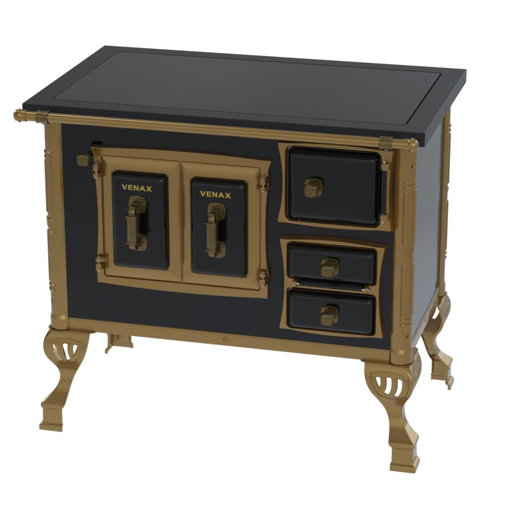 Fogao a Lenha Venax GII n 1 Colonial Premium Preto