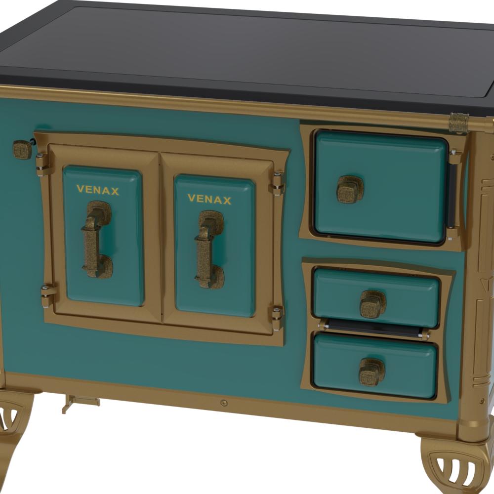 Fogao a Lenha Venax GII n 1 Colonial Premium Turquesa