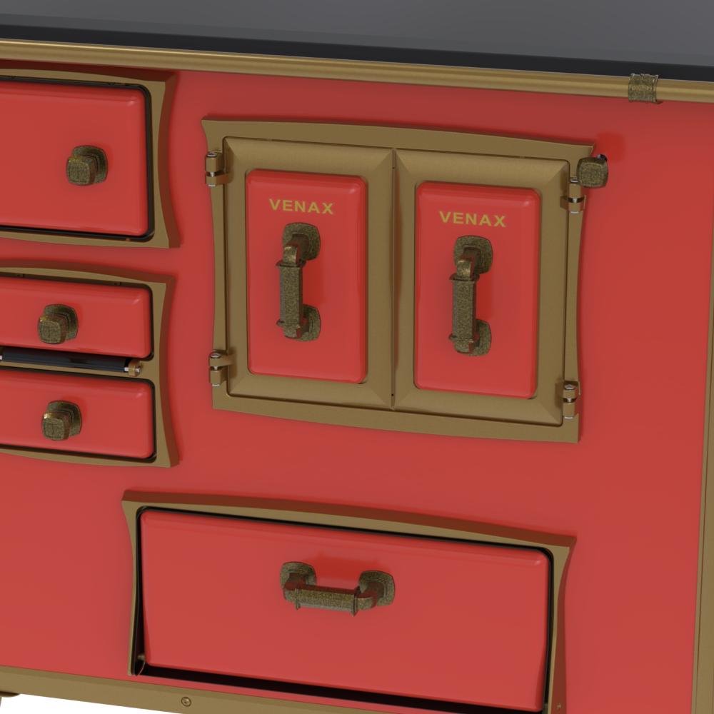Fogao a Lenha Venax GII n 2 Renaissance Premium Vermelho