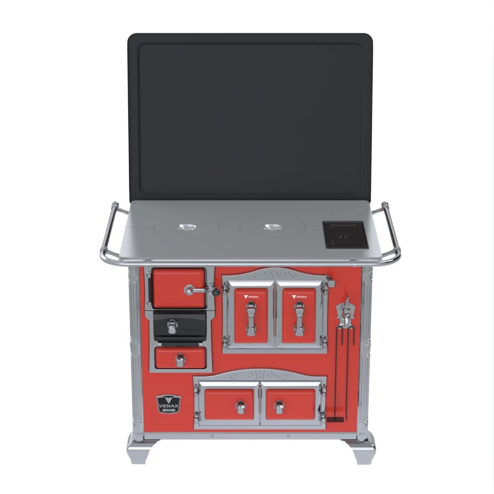 Fogao a Lenha Venax n 2 Imperador Chapa de Aluminio Vermelho