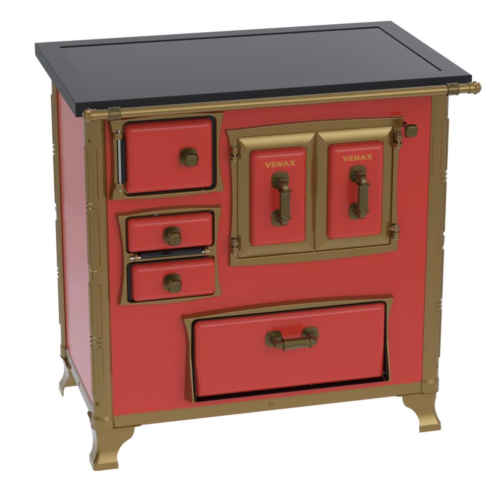Fogao a Lenha Venax GII n 1 Renaissance Premium Vermelho