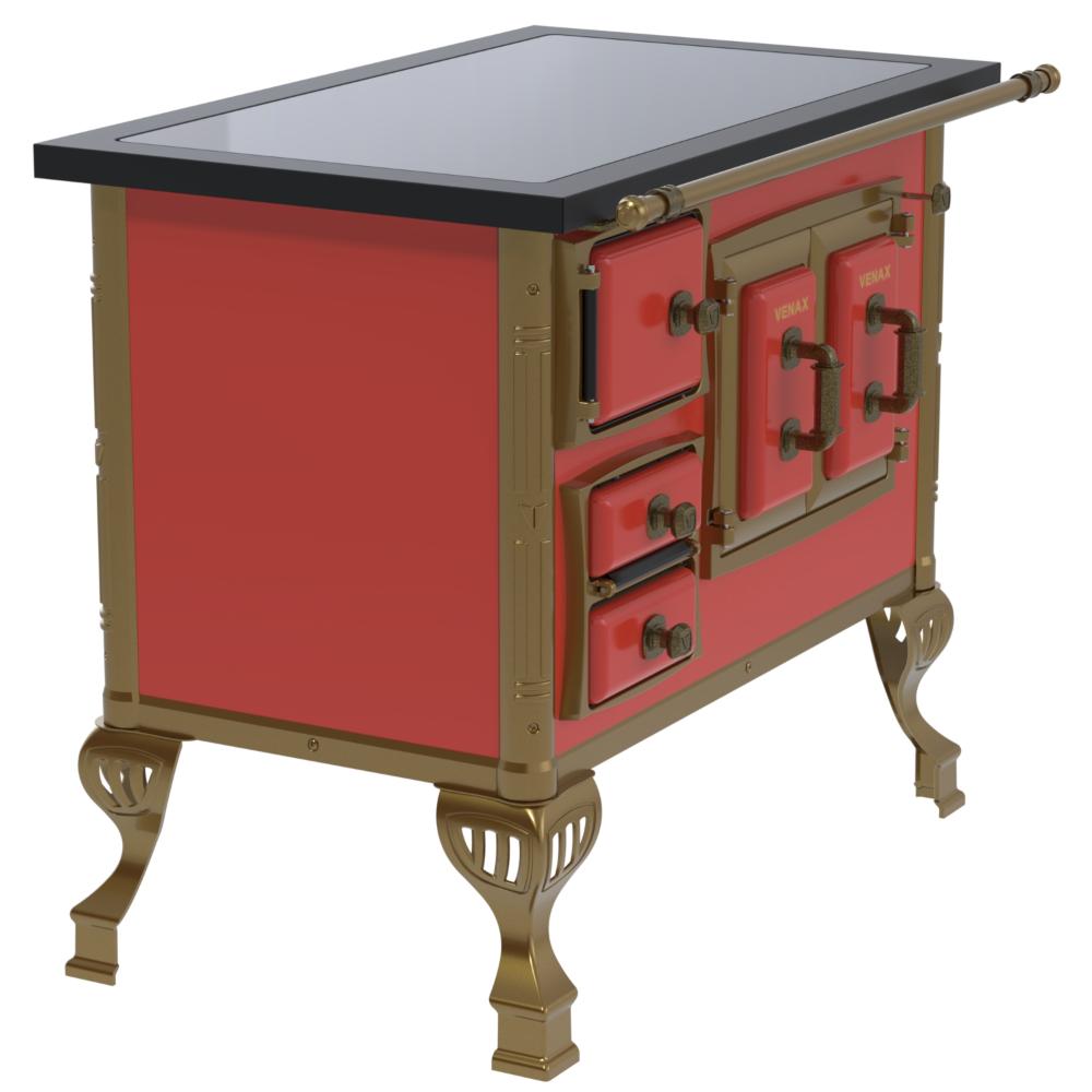 Fogao a Lenha Venax GII n 1 Colonial Premium Vermelho