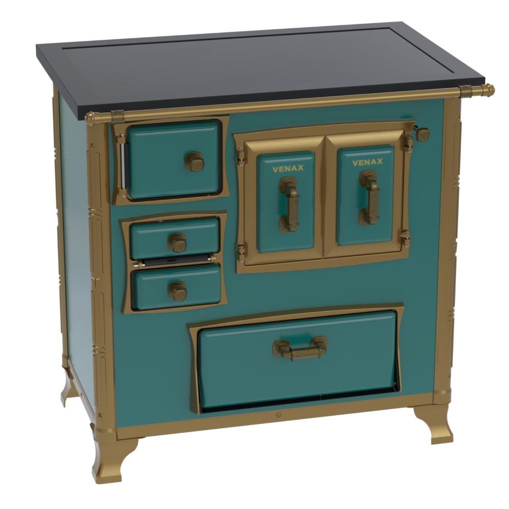 Fogao a Lenha Venax GII n 1 Renaissance Premium Turquesa