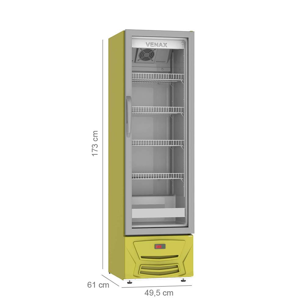 Expositora de Bebidas Venax 209L vvcd200 Amarelo