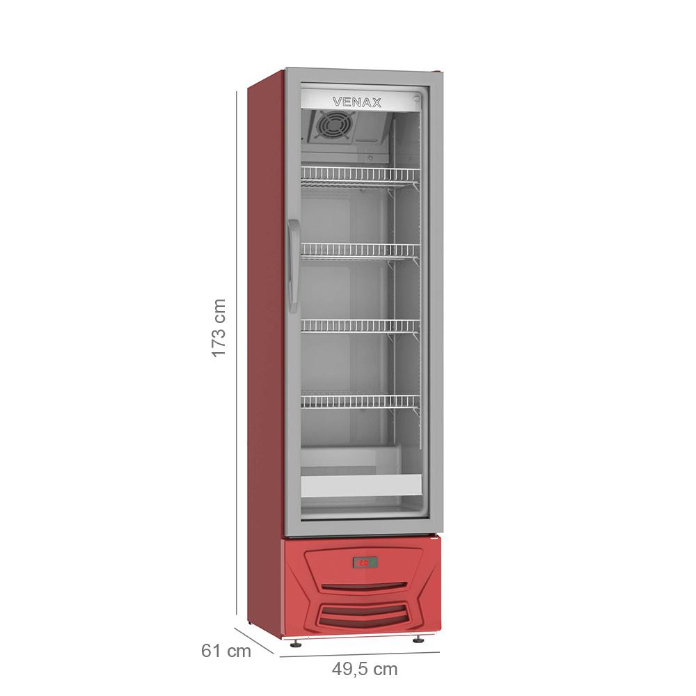 Expositora de Bebidas Venax 209L vvcd200 Vermelho