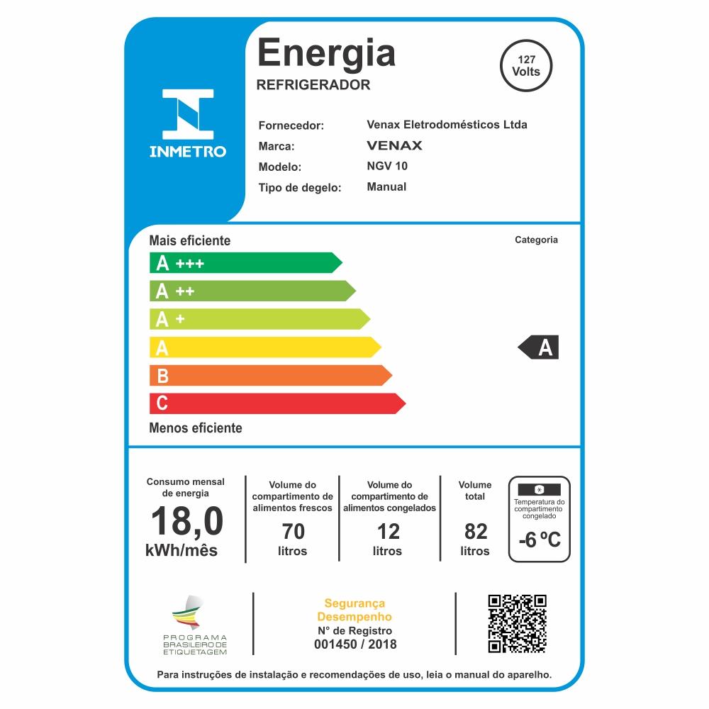 Frigobar Venax 82L Inox