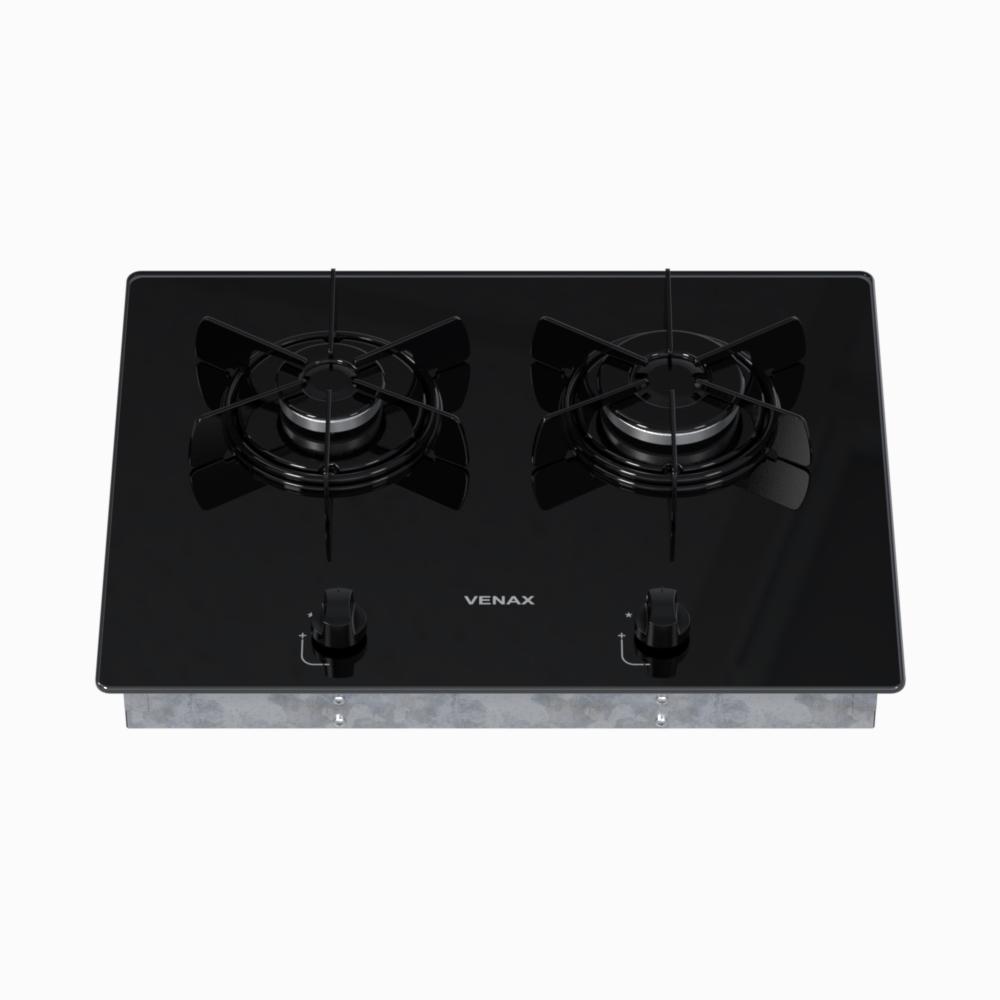 Cooktop a Gas Linear 2 Bocas Venax Arena Preto