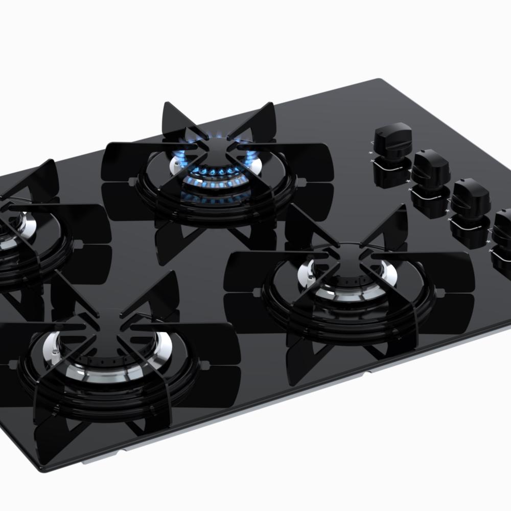 Cooktop a Gas 4 Bocas Venax Volare Preto