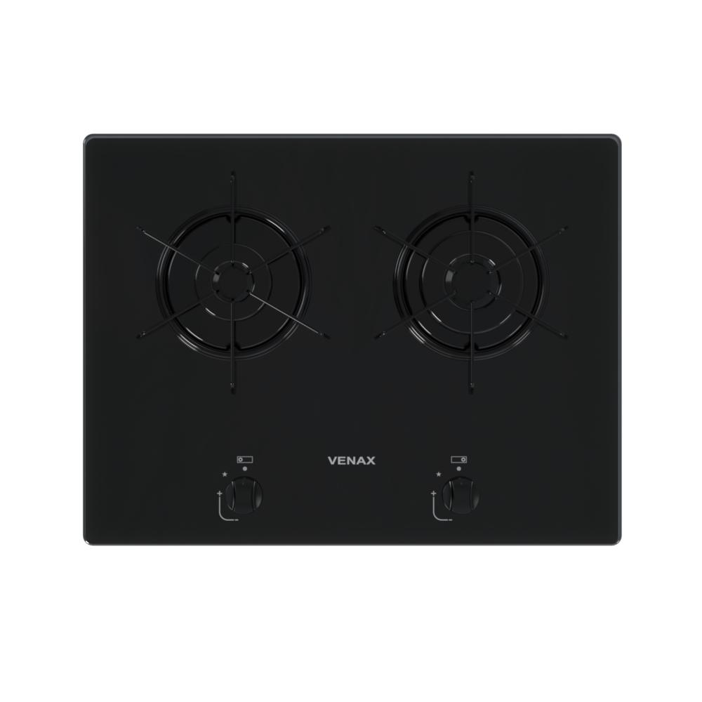 Cooktop a Gas Linear 2 Bocas Venax Arena Preto