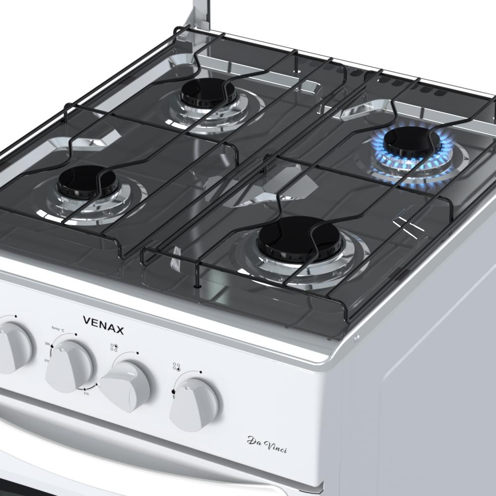 Fogao a Gas 4 Bocas Venax Da Vinci GIII Branco
