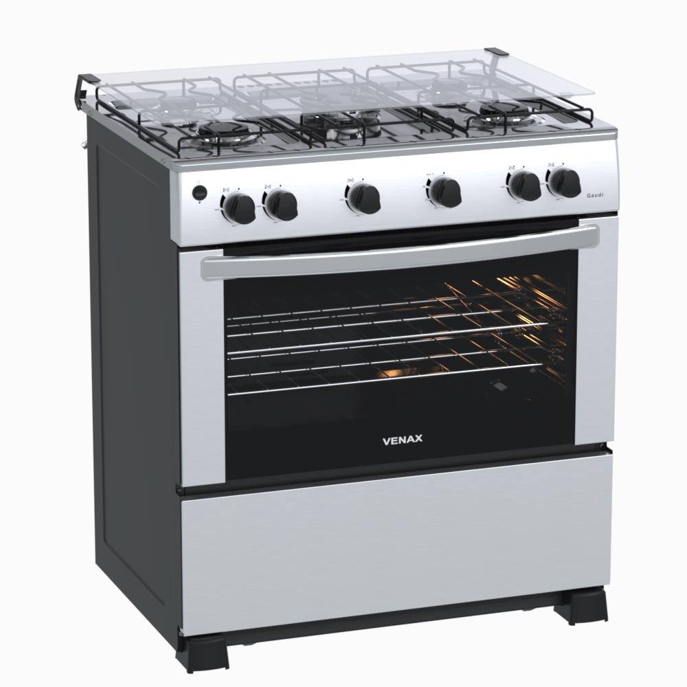 Fogao a Gas 5 Bocas Venax Gaudi GIII Inox