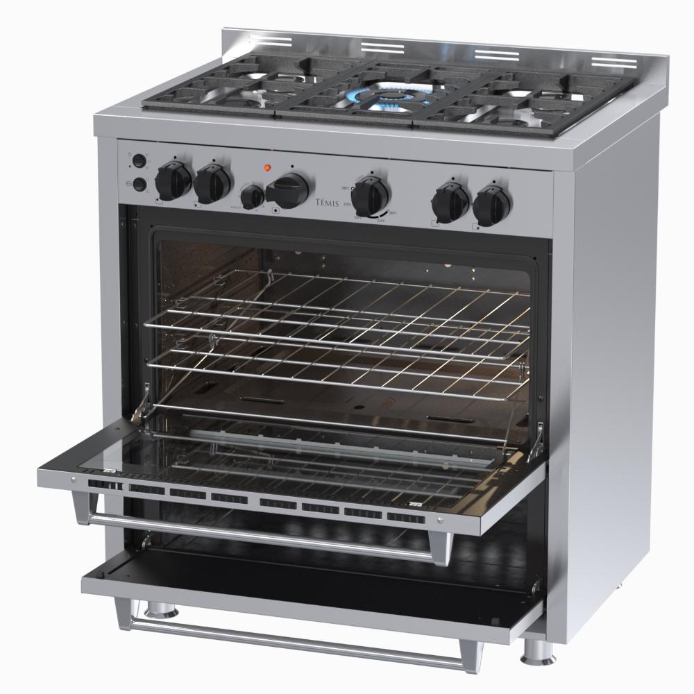 Fogao a Gas 5 Bocas Venax Temis Inox