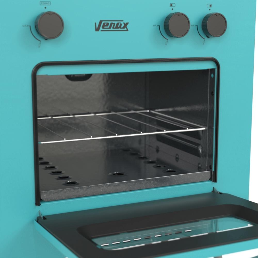 Fogao a Gas 2 Bocas com Forno Venax Mini Cook Verde