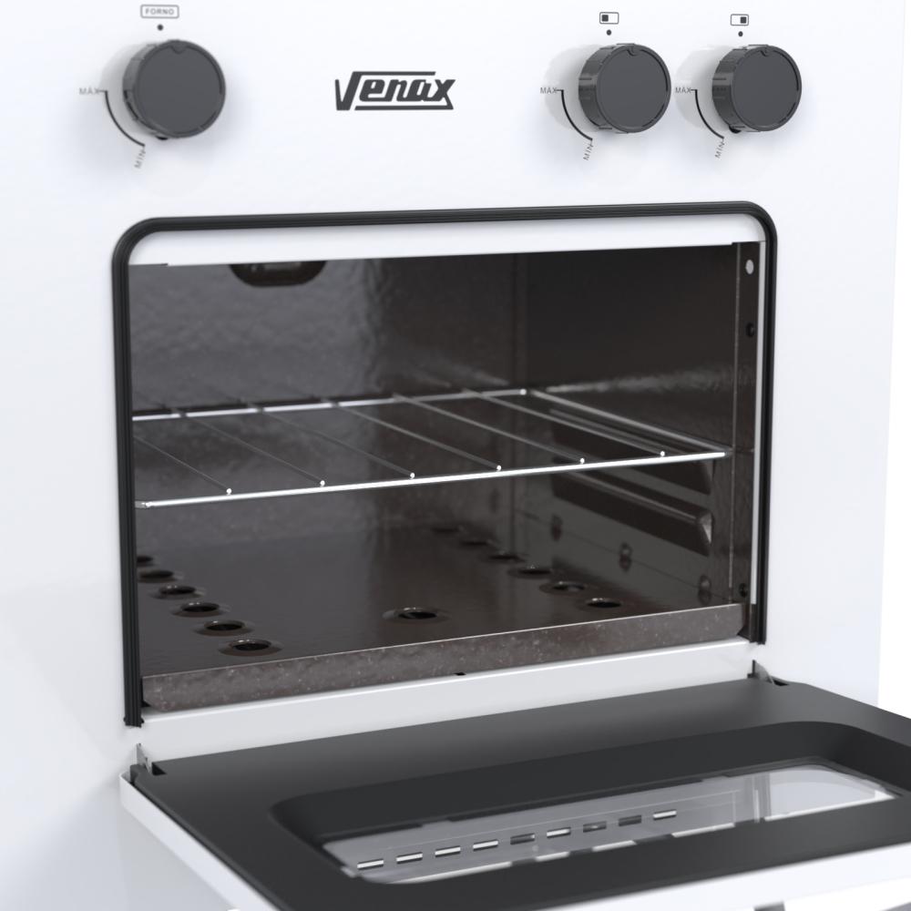 Fogao a Gas 2 Bocas com Forno Venax Mini Cook Branco