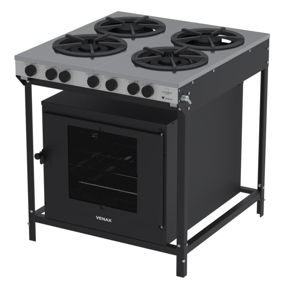Fogão a Gas Industrial 4 Bocas Venax FFI430-2 Gourmet