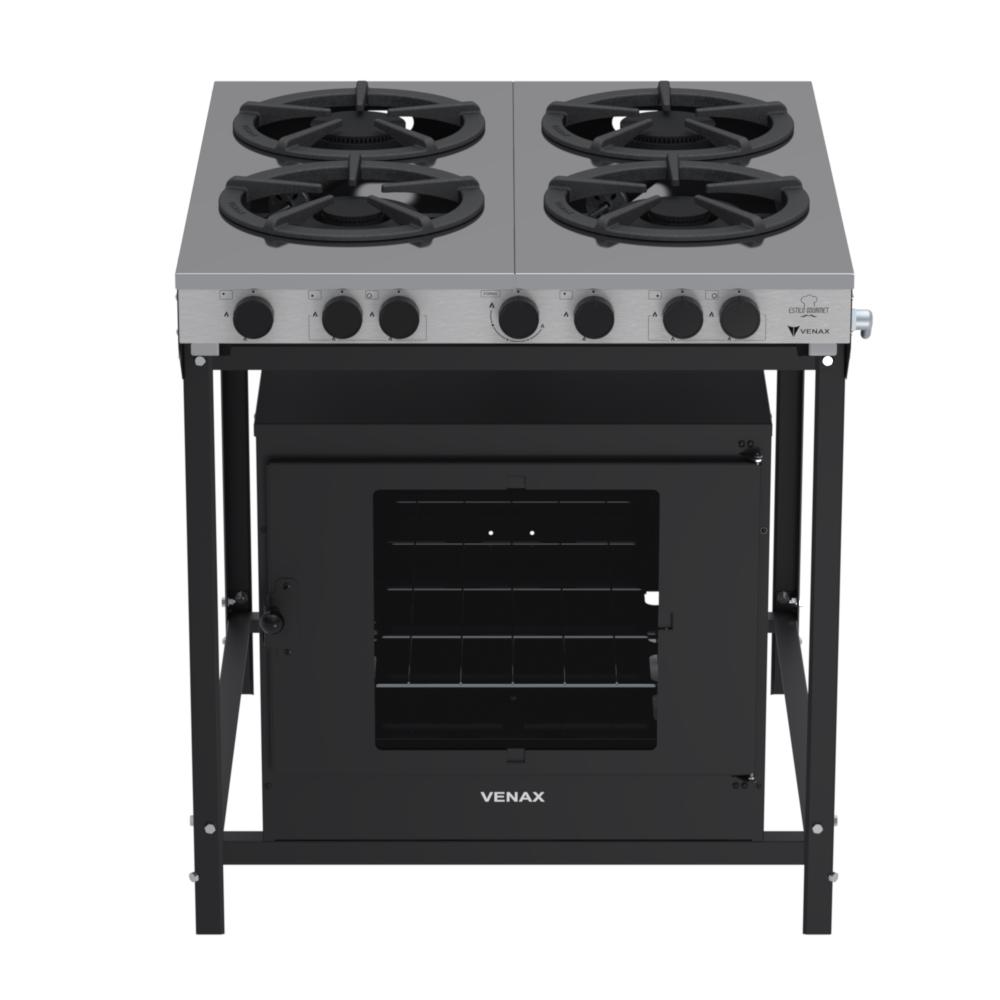 Fogão a Gas Industrial 4 Bocas Venax FFI430-2 Gourmet