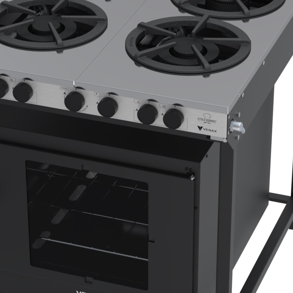 Fogão a Gas Industrial 4 Bocas Venax FFI430-2 Gourmet