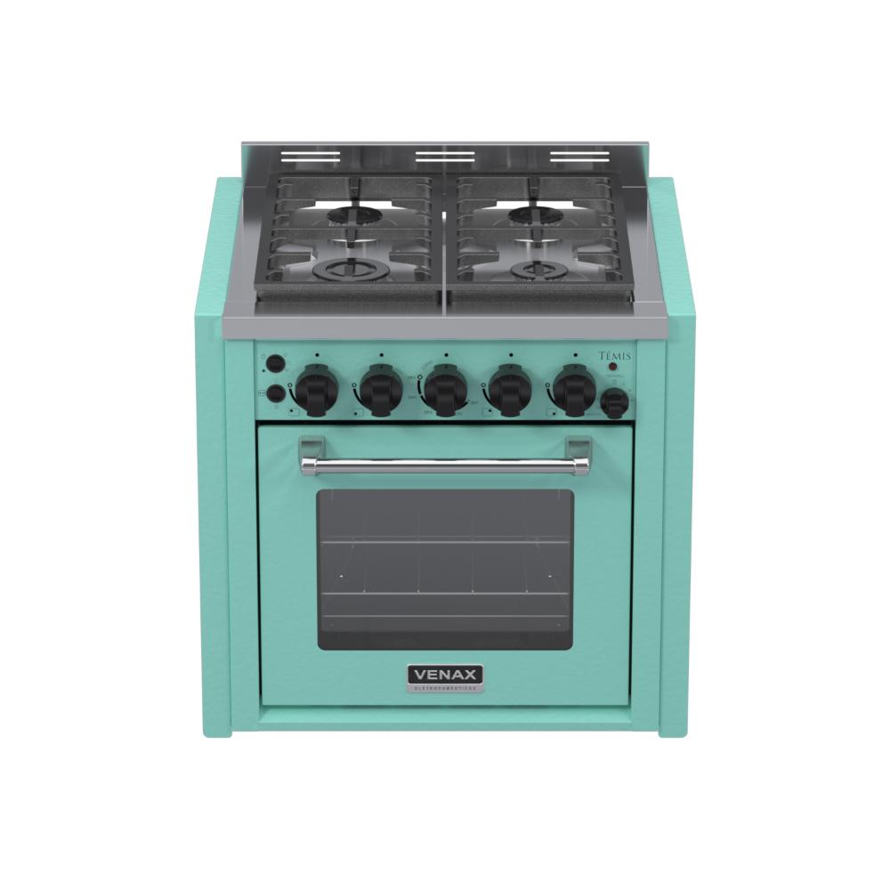 Fogao a Gas de Embutir 4 Bocas Venax Temis Verde
