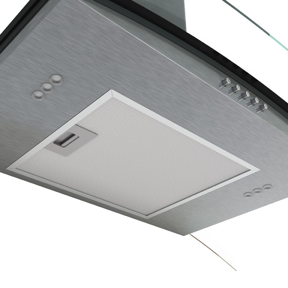 Coifa de Parede Nardelli 90cm Vidro Curvo Clean Kromanox