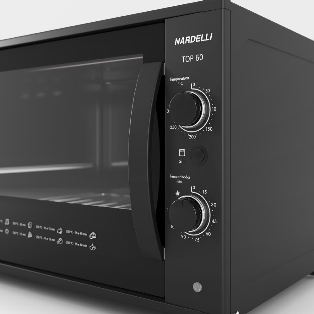 Forno Eletrico de Bancada Nardelli Top 60L Black