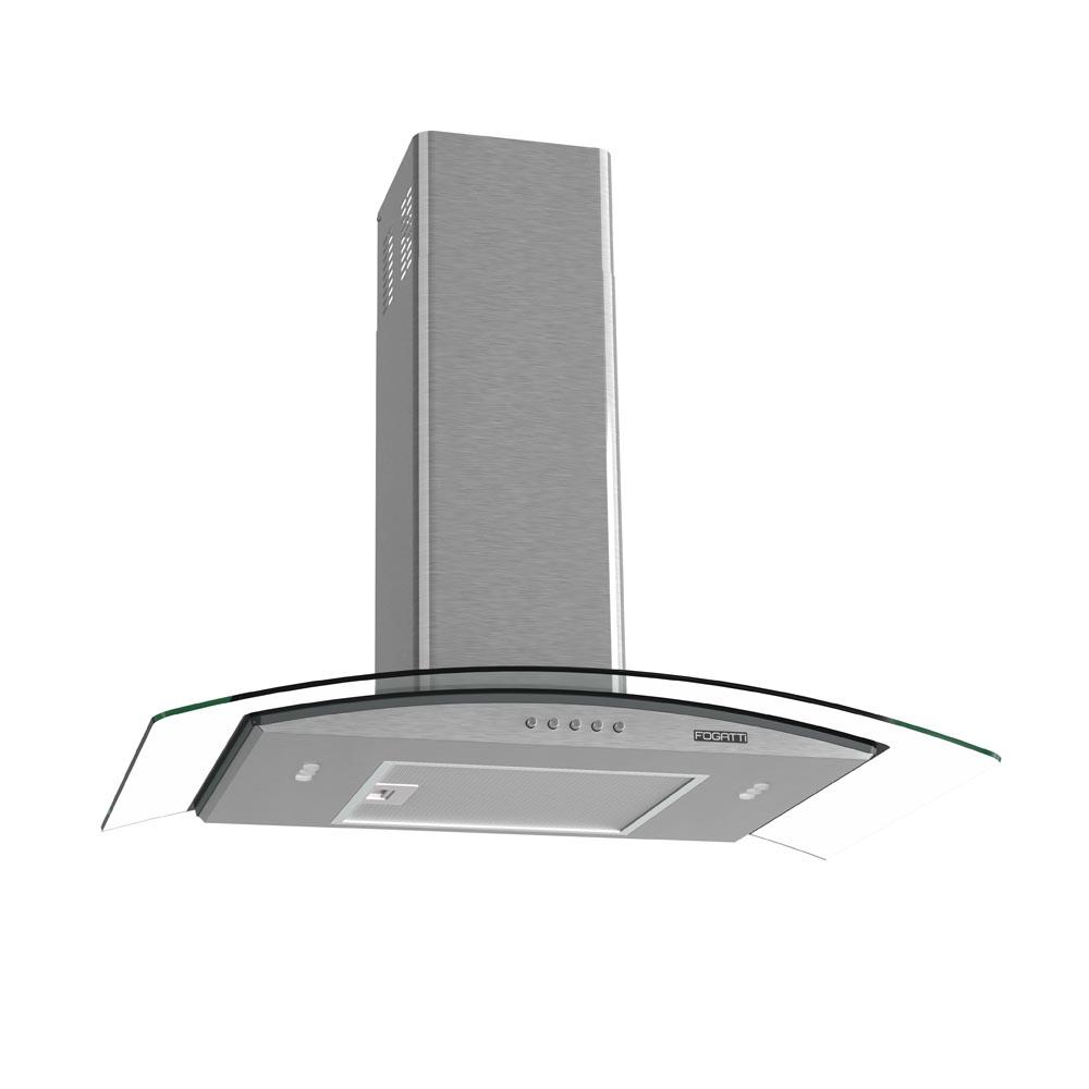 Coifa de Parede Nardelli 75cm Vidro Curvo Clean Kromanox