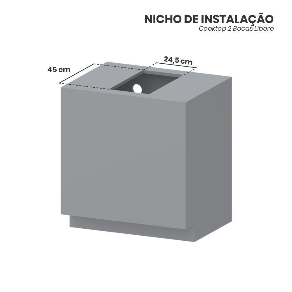 Cooktop a Gas 2 Bocas Venax Líbero Preto
