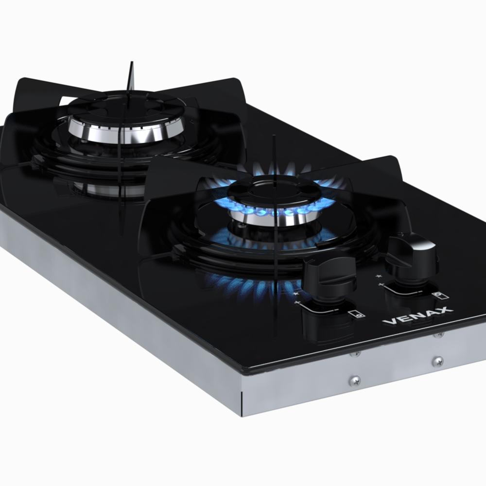 Cooktop a Gas 2 Bocas Venax Líbero Preto
