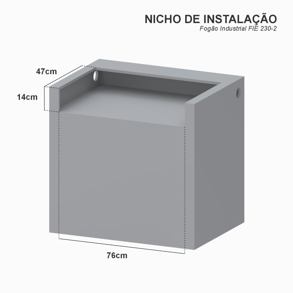 Fogao a Gas Industrial de Embutir 2 Bocas Venax FIE230