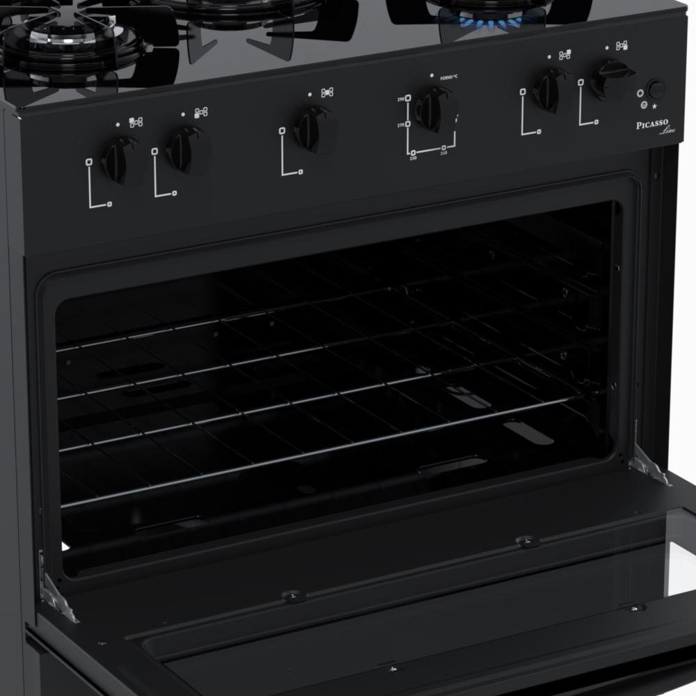 Fogao a Gas 5 Bocas Venax Picasso Line Preto