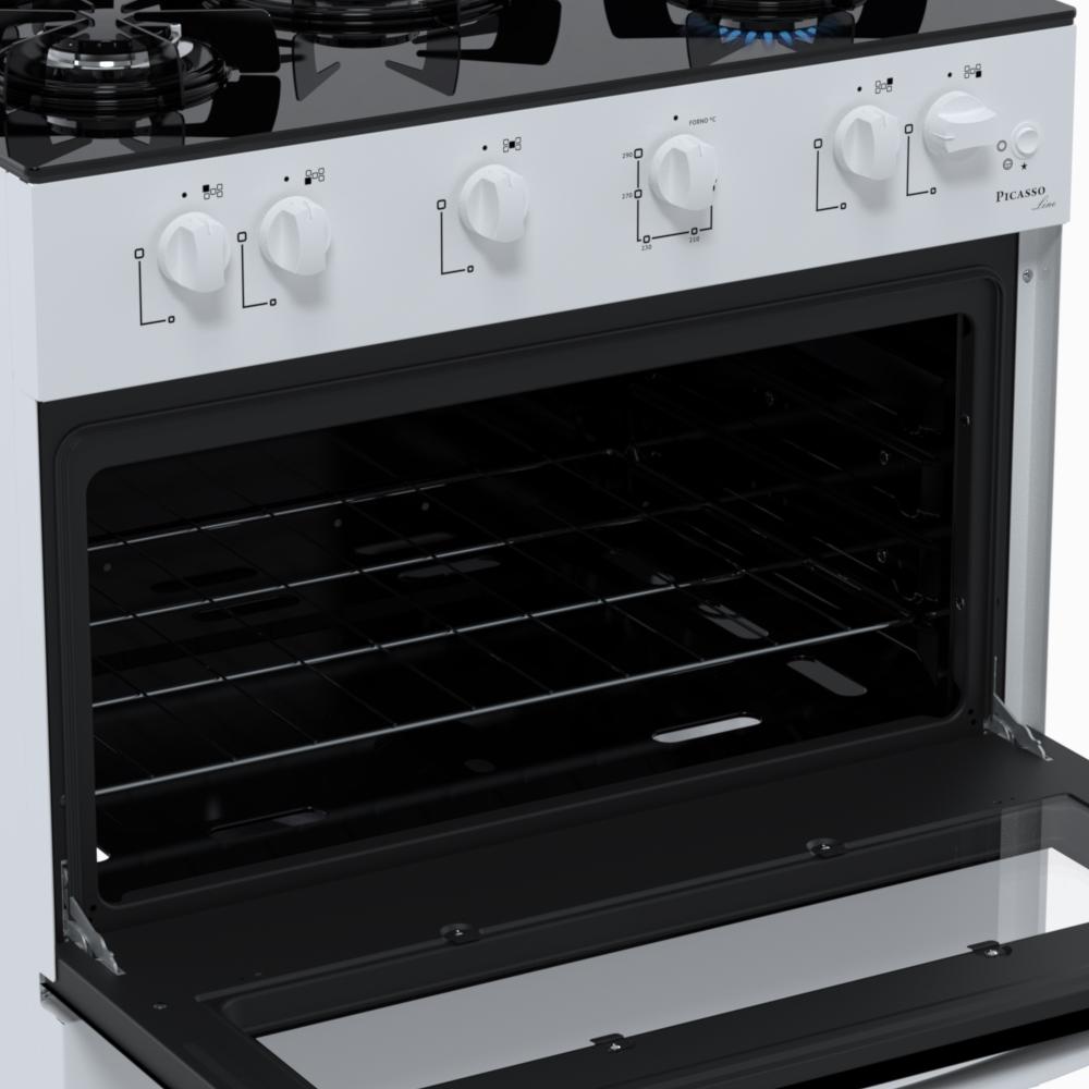 Fogao a Gas 5 Bocas Venax Picasso Line Branco