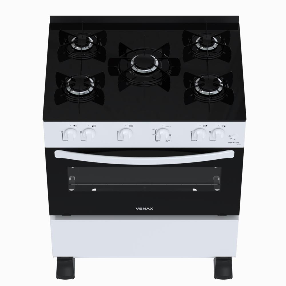Fogao a Gas 5 Bocas Venax Picasso Line Branco