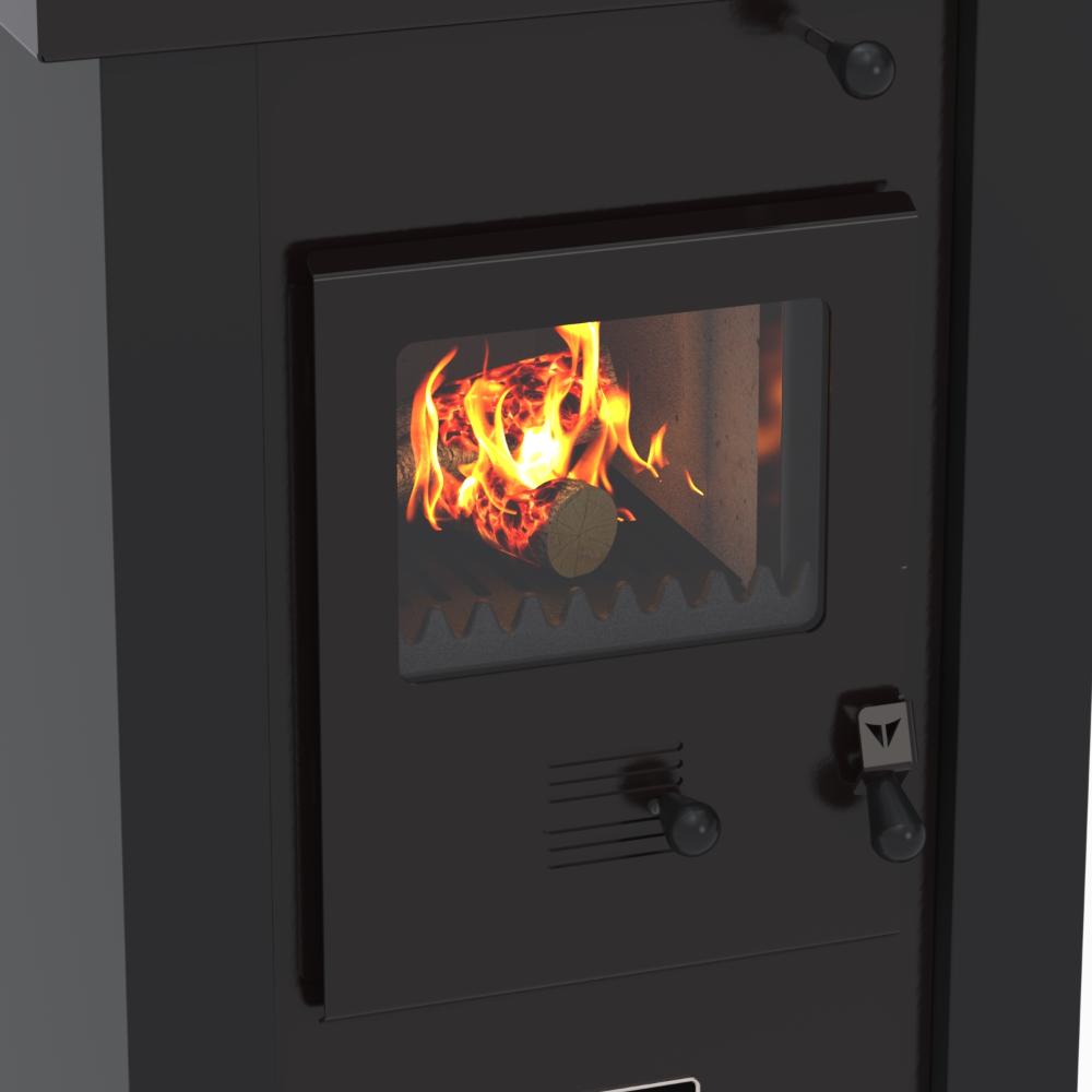 Calefator a Lenha Venax Vulcano Dupla Combustao Preto