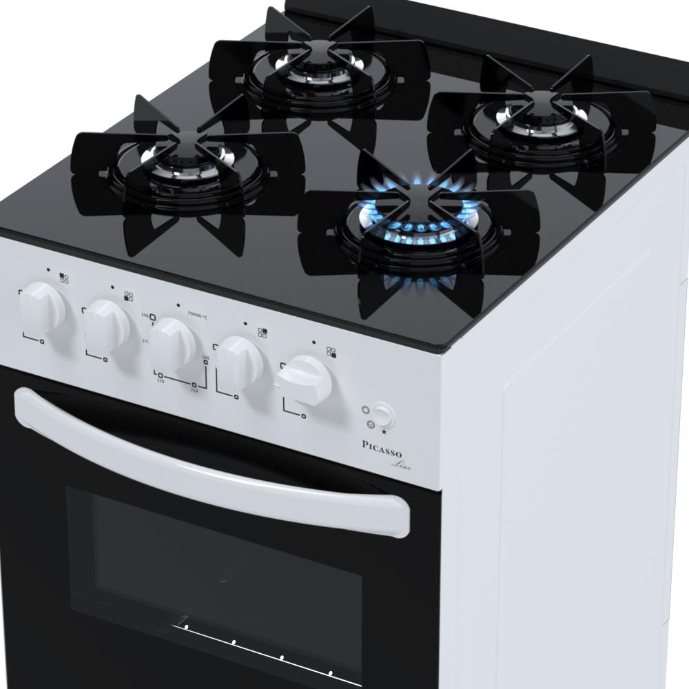 Fogao a Gas 4 Bocas Venax Picasso Line Branco