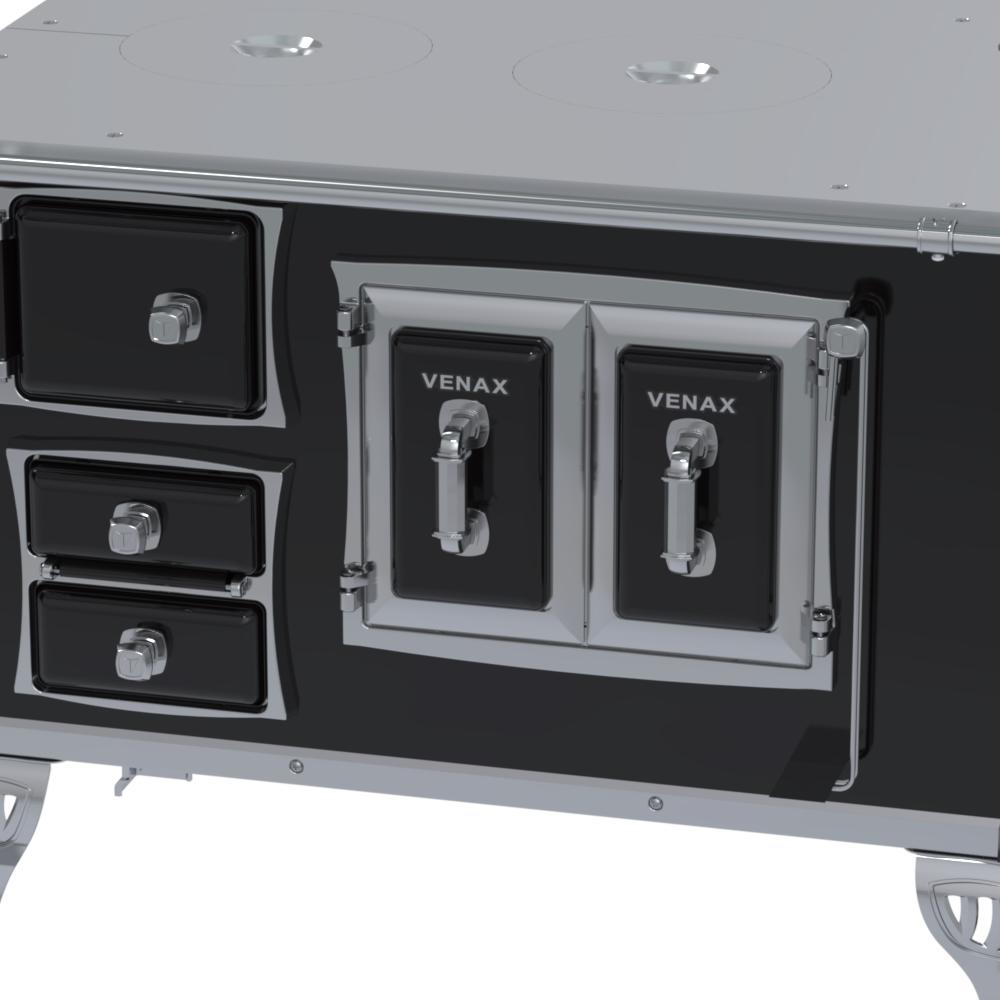 Fogao a Lenha Venax n 2 Sec XVIII Chapa de Aluminio Preto