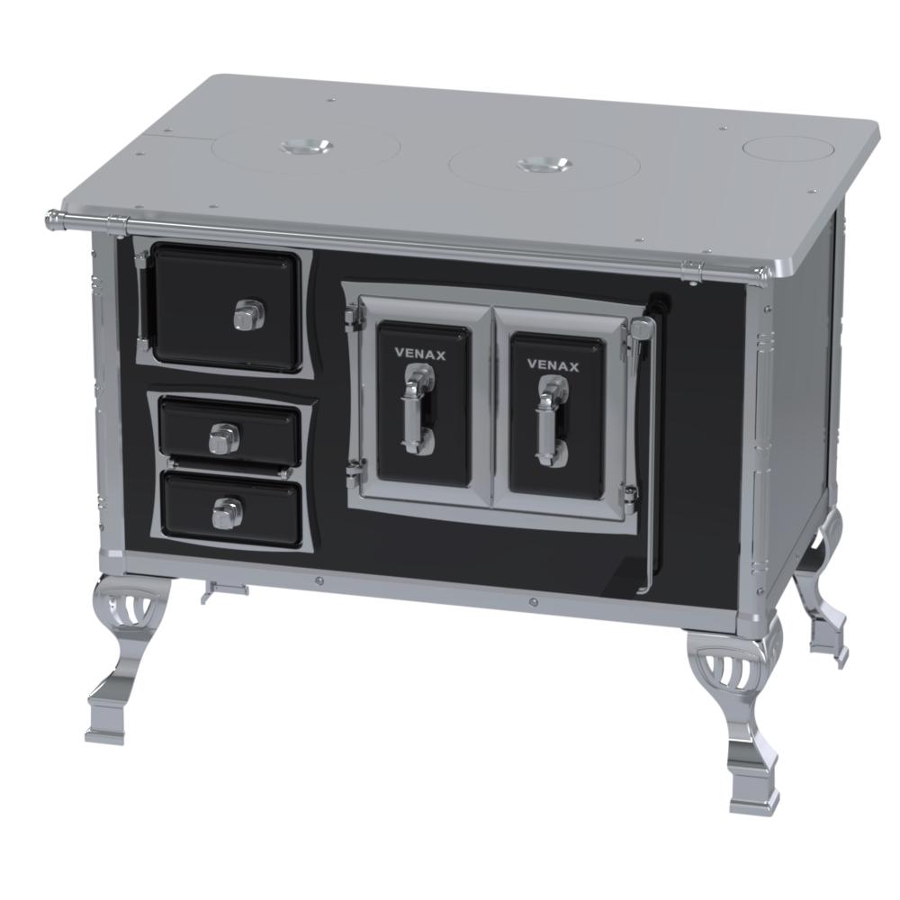 Fogao a Lenha Venax n 2 Sec XVIII Chapa de Aluminio Preto