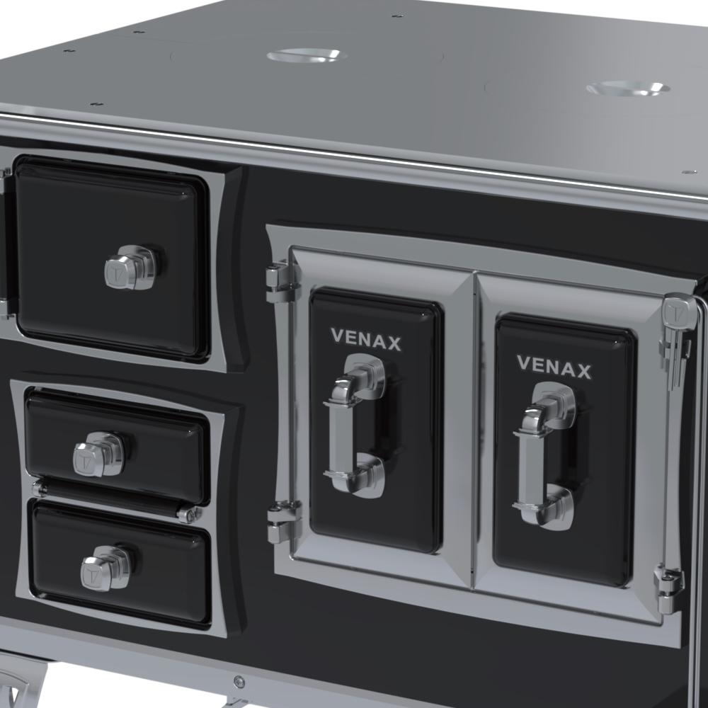 Fogao a Lenha Venax n 2 Sec XVIII Chapa de Aluminio Preto