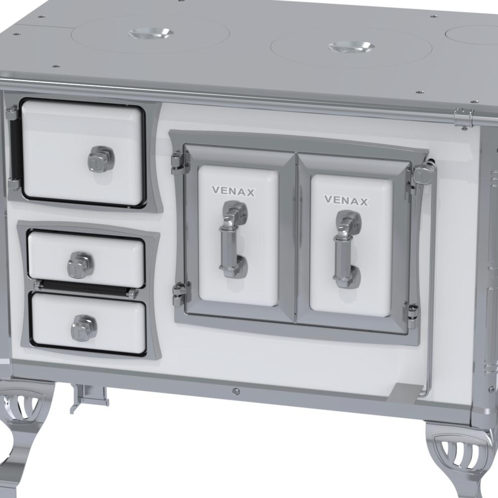 Fogao a Lenha Venax n 1 Sec XVIII Chapa de Aluminio Branco