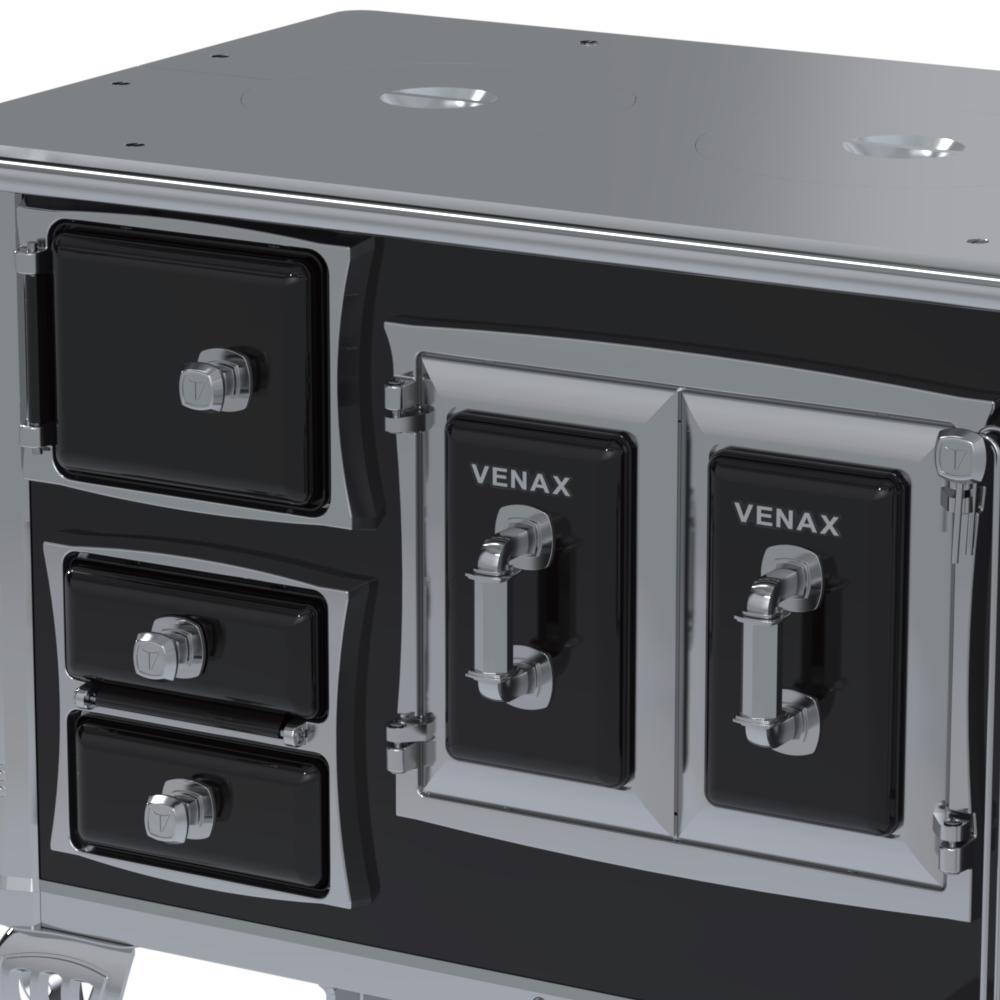 Fogao a Lenha Venax n 1 Sec XVIII Chapa de Aluminio Preto