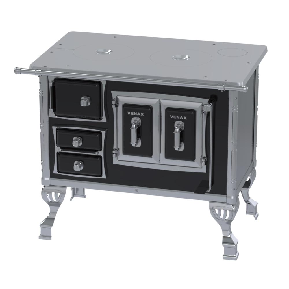 Fogao a Lenha Venax n 1 Sec XVIII Chapa de Aluminio Preto