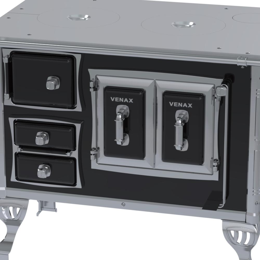 Fogao a Lenha Venax n 1 Sec XVIII Chapa de Aluminio Preto