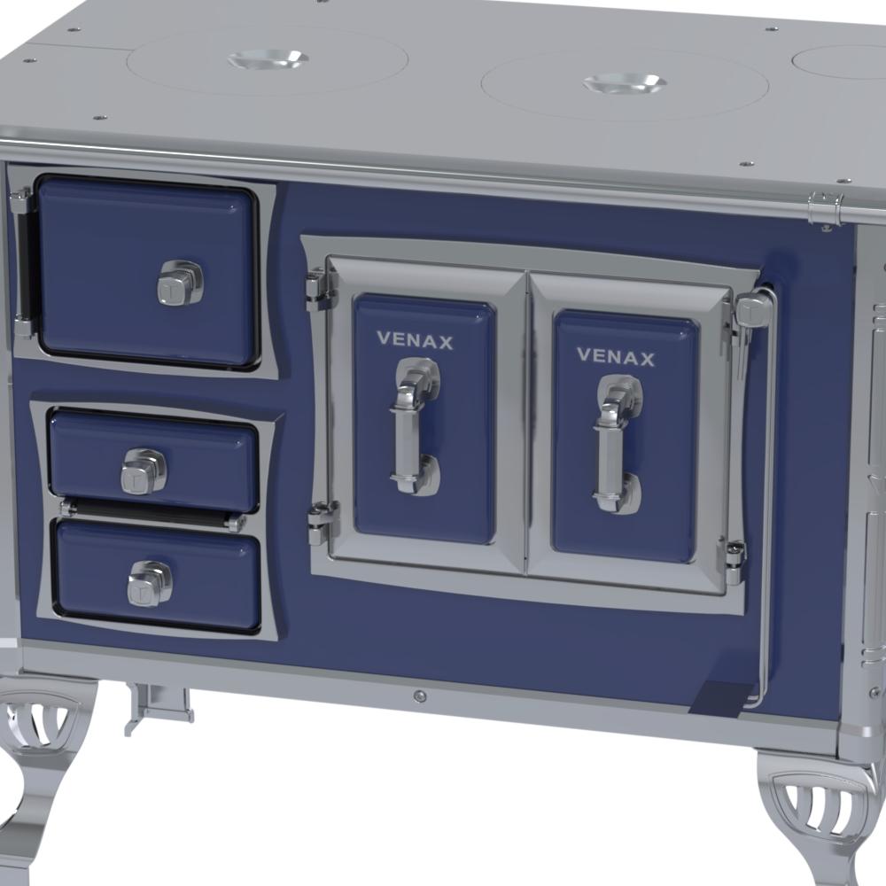 Fogao a Lenha Venax n 1 Sec XVIII Chapa de Aluminio Azul