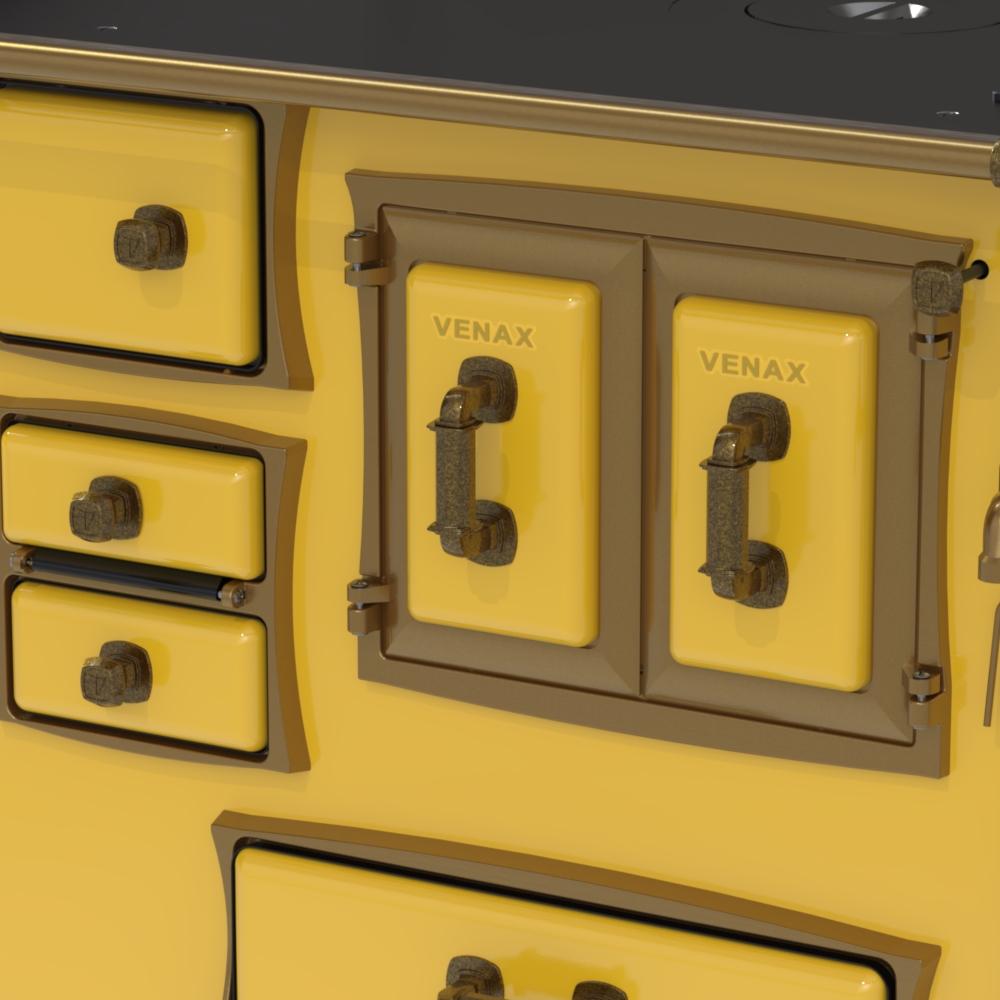 Fogao a Lenha Venax GII n 2 Renaissance Amarelo Cald