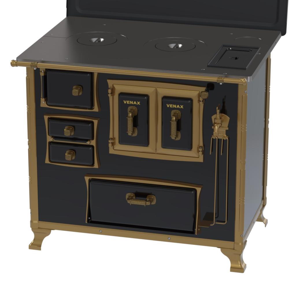 Fogao a Lenha Venax GII n 2 Renaissance Preto Cald