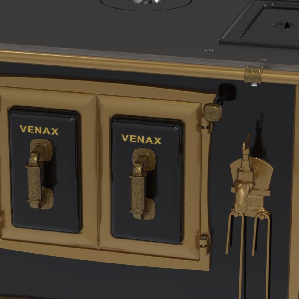 Fogao a Lenha Venax GII n 2 Renaissance Preto Cald