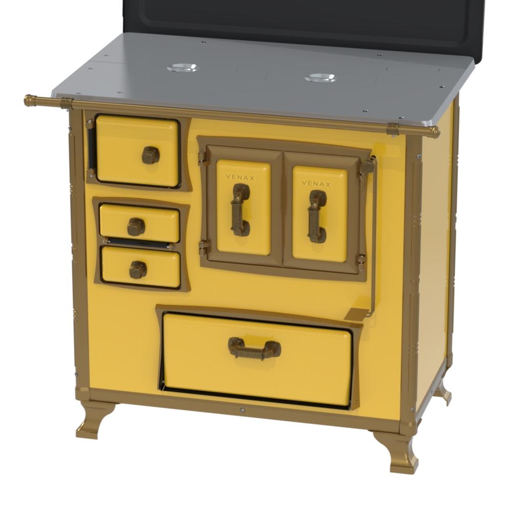 Fogao a Lenha Venax n 1 Renaissance Chapa de Aluminio Amarelo