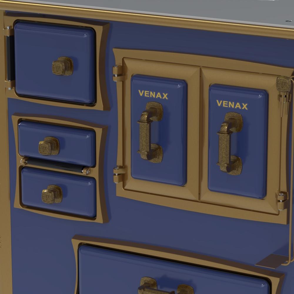 Fogao a Lenha Venax n 1 Renaissance Chapa de Aluminio Azul