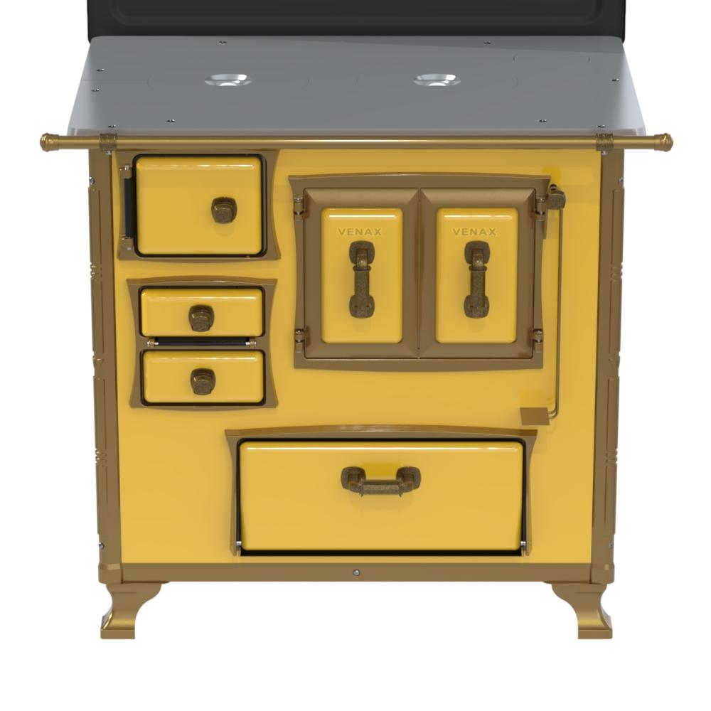 Fogao a Lenha Venax n 1 Renaissance Chapa de Aluminio Amarelo
