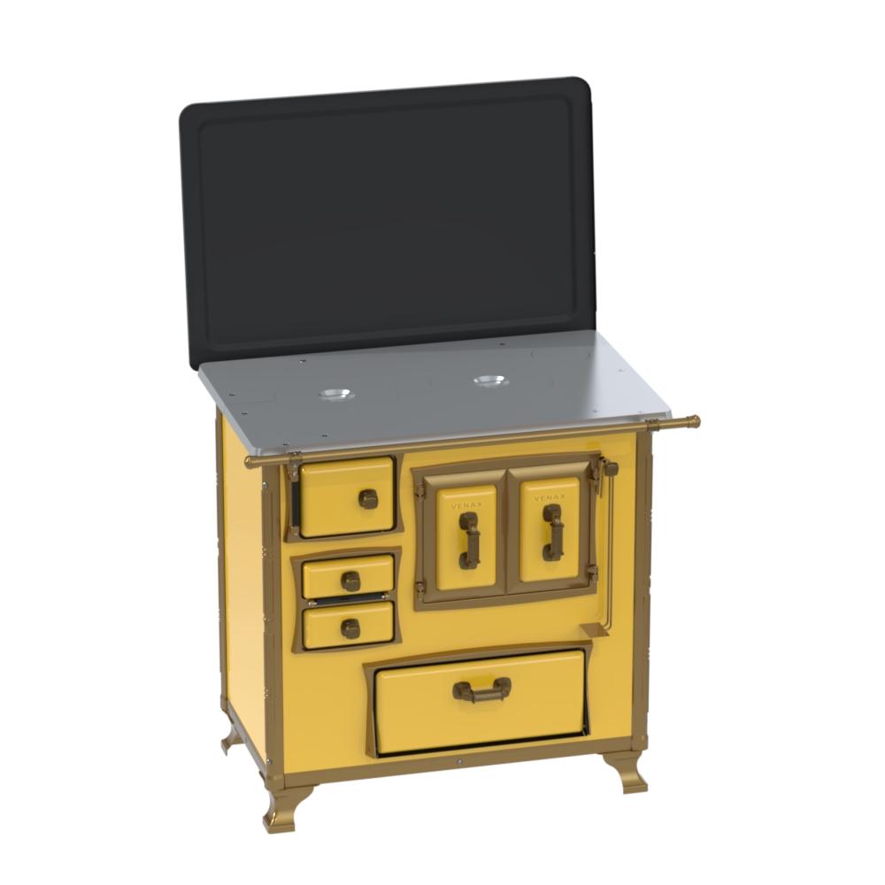 Fogao a Lenha Venax n 1 Renaissance Chapa de Aluminio Amarelo