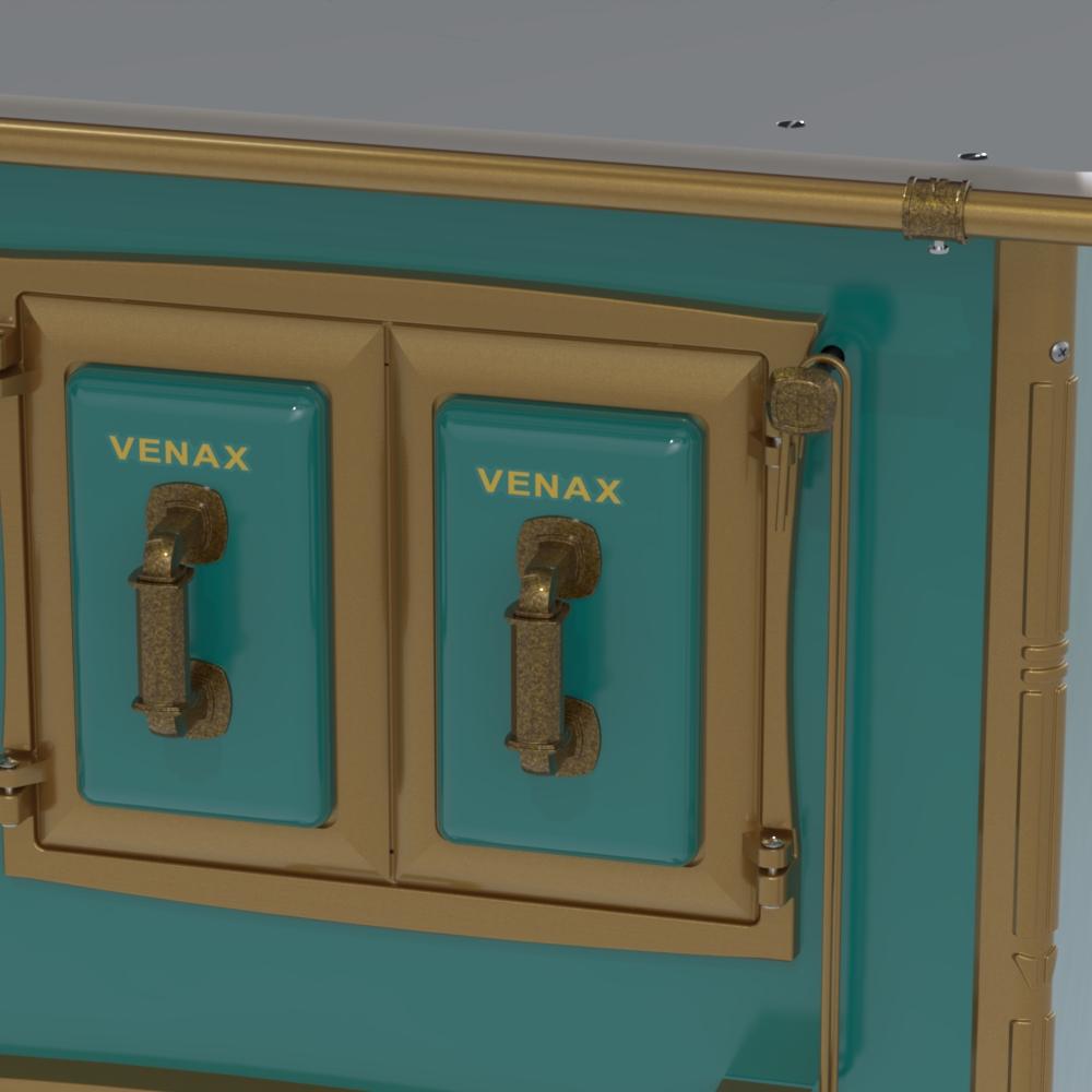 Fogao a Lenha Venax n 1 Renaissance Chapa de Aluminio Turquesa